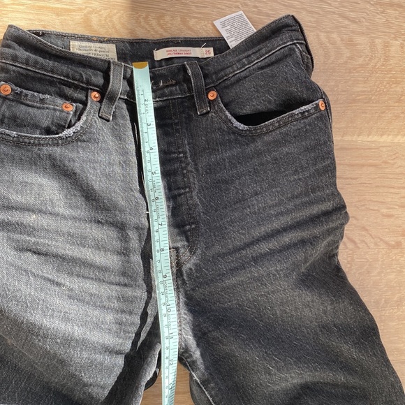 Levi’s Ribcage Straight black jeans size 25 - Picture 7 of 8